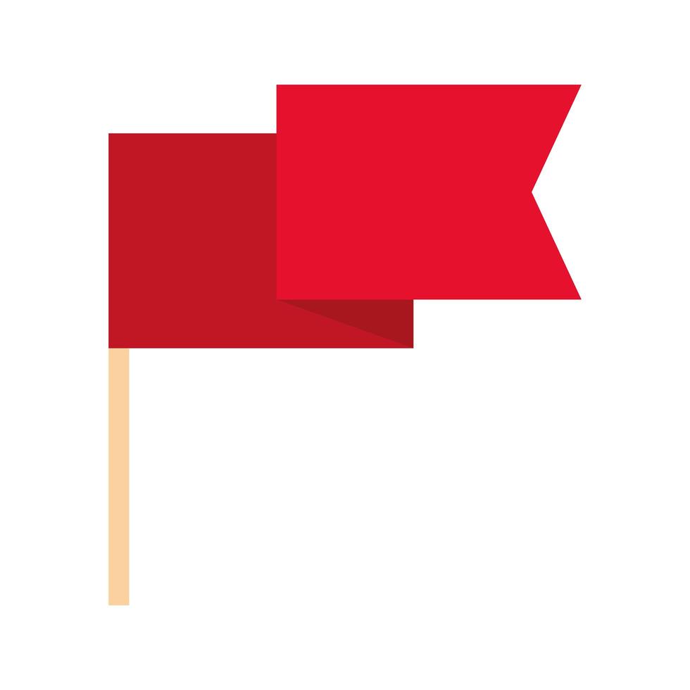 icono de bandera roja vector