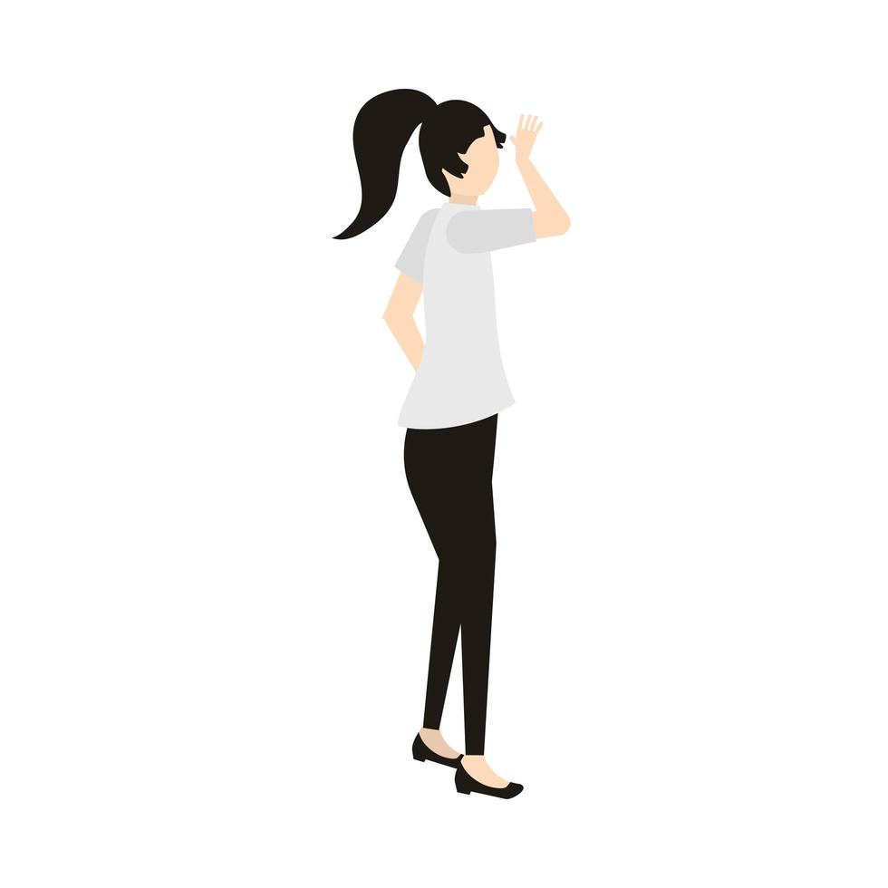 woman back view vector