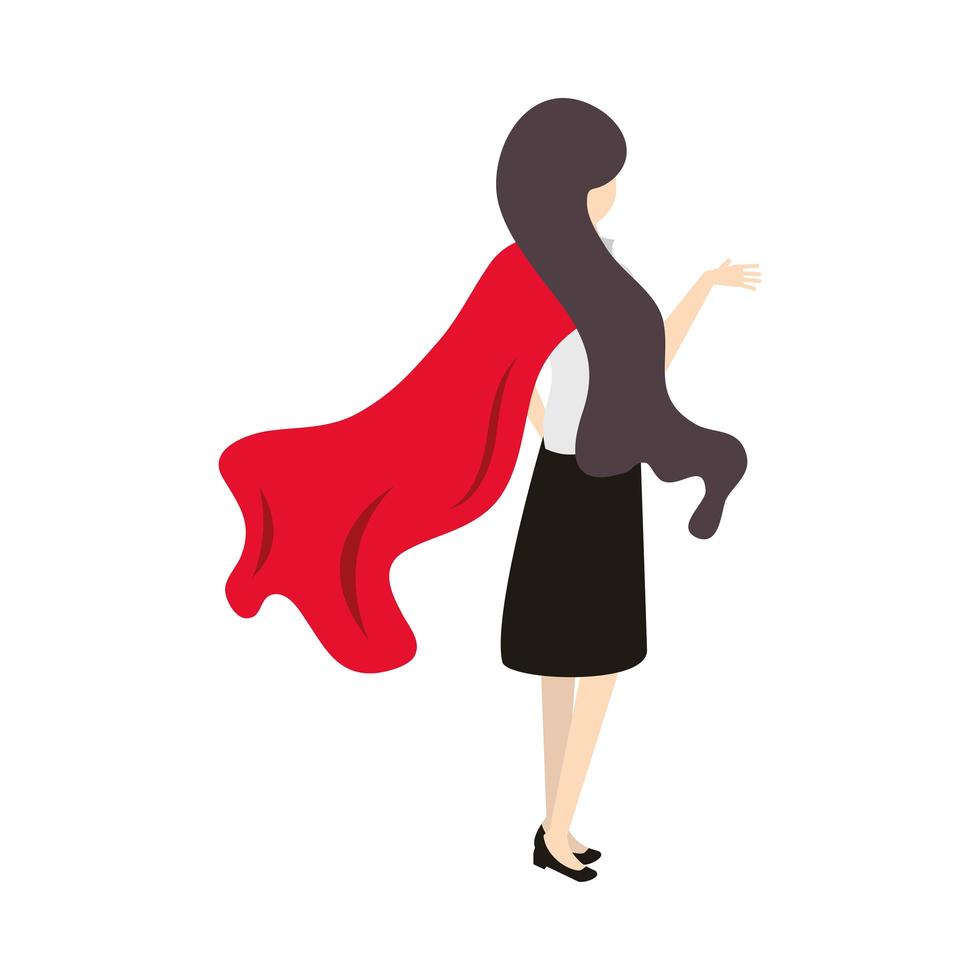 businesswoman with cape vector