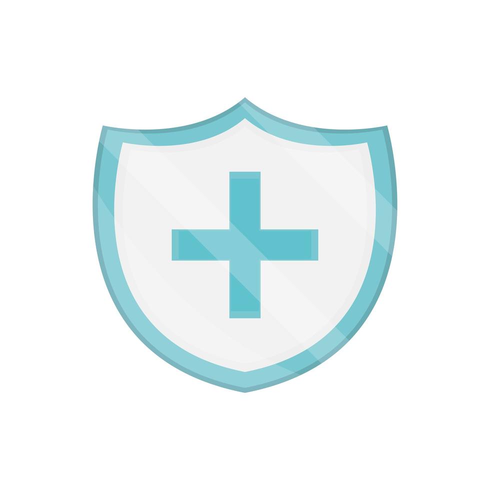 medical shield cross vector