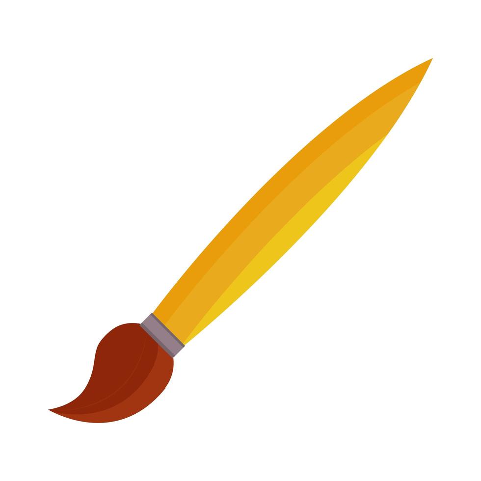 school paintbrush supply icon flat design vector