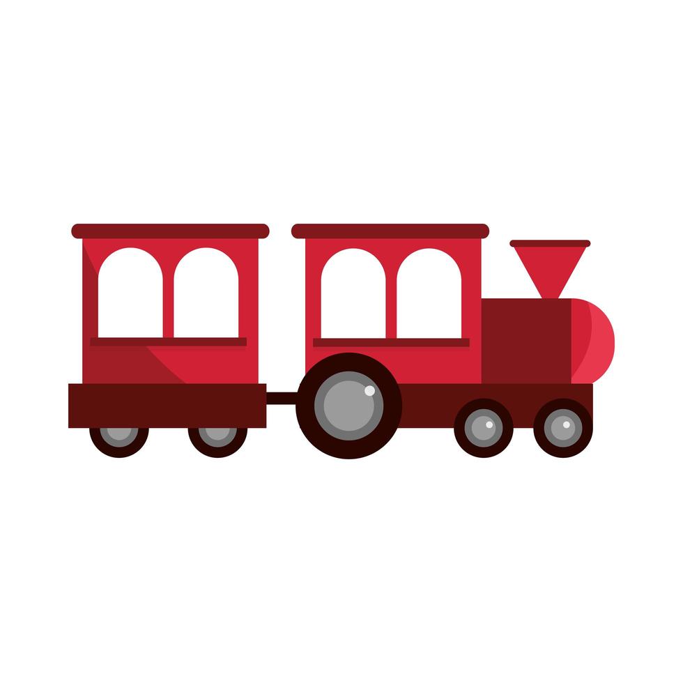 Vagón de tren de transporte clásico diseño aislado vector