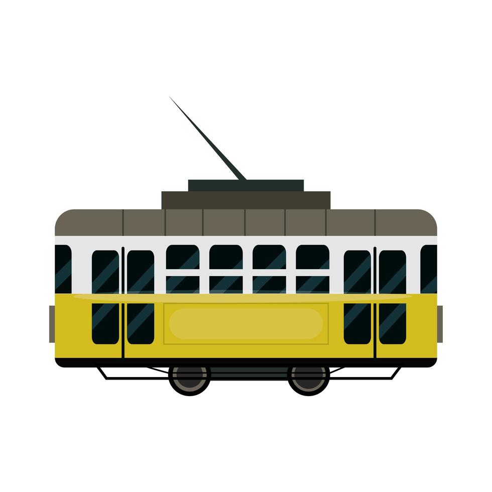 tram train wagon transport city transport vector