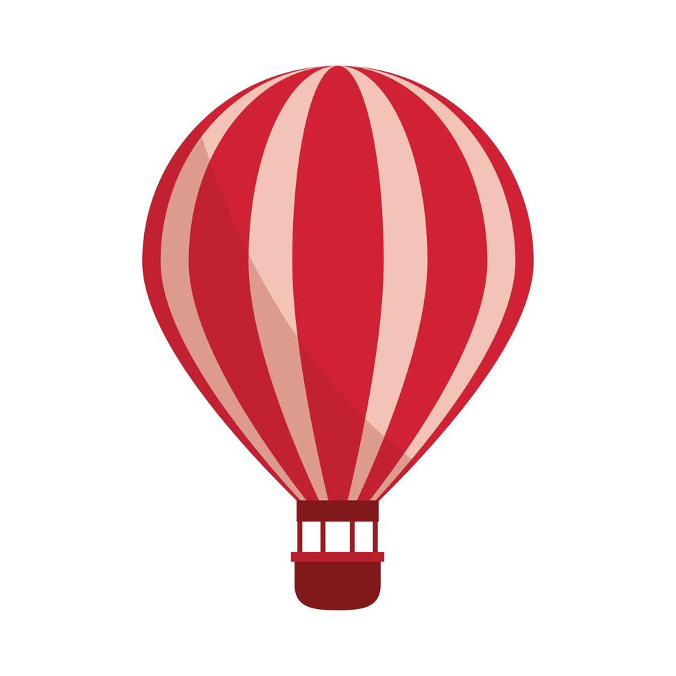 hot air balloon adventure travel isolated design vector