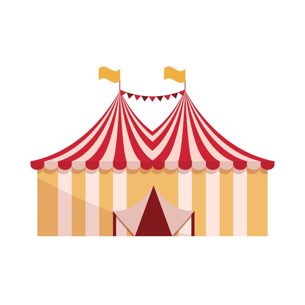 amusement park carnival circus tents isolated design vector