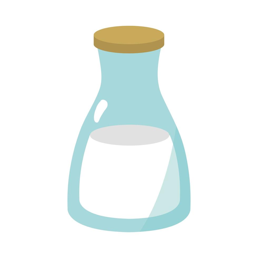 milk bottle product icon flat design vector