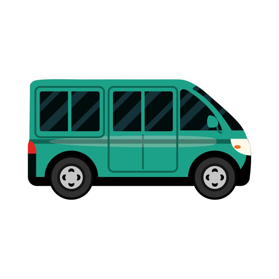 minibus passengers vehicle city transport vector