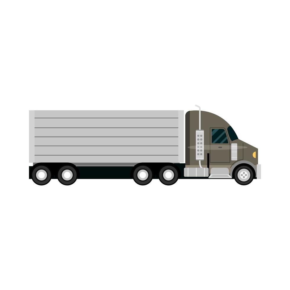 transporte de la ciudad de carga de camión contenedor vector