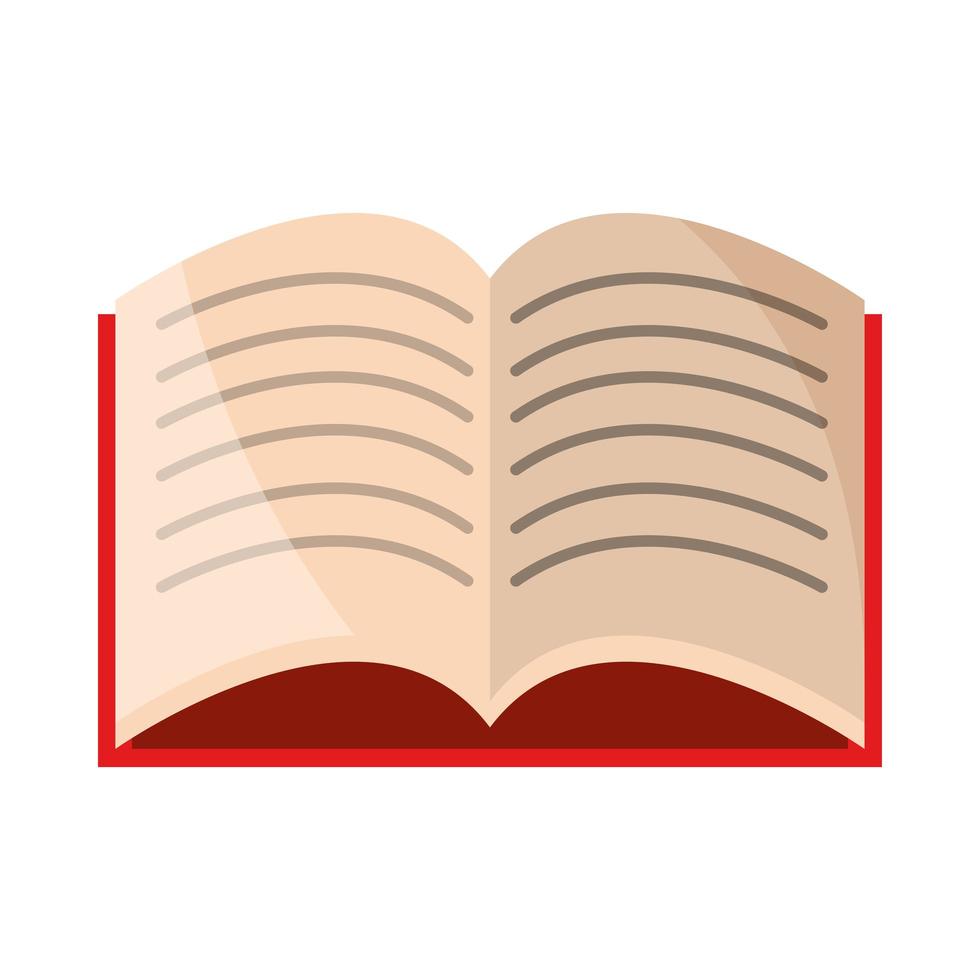 school education open book learn supply icon flat vector