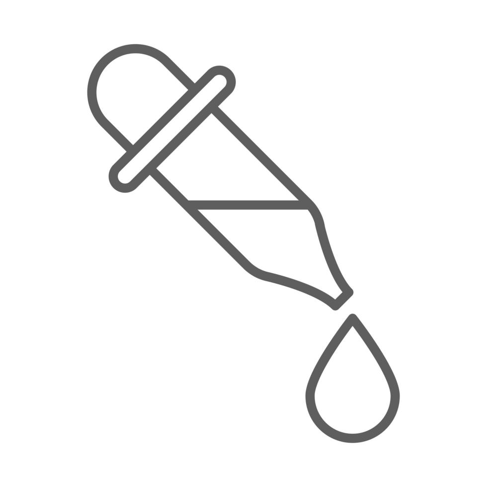 medical science research dropper medicine line icon white background vector
