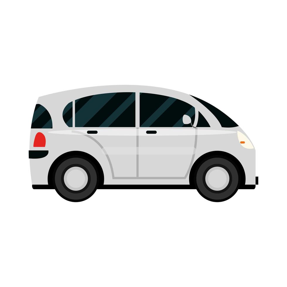 compact car transport vehicle side view car icon vector