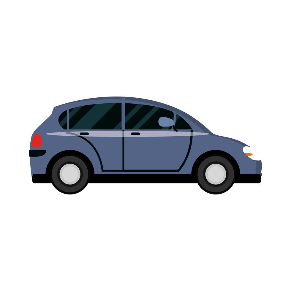 car hatchback transport vehicle side view car icon vector