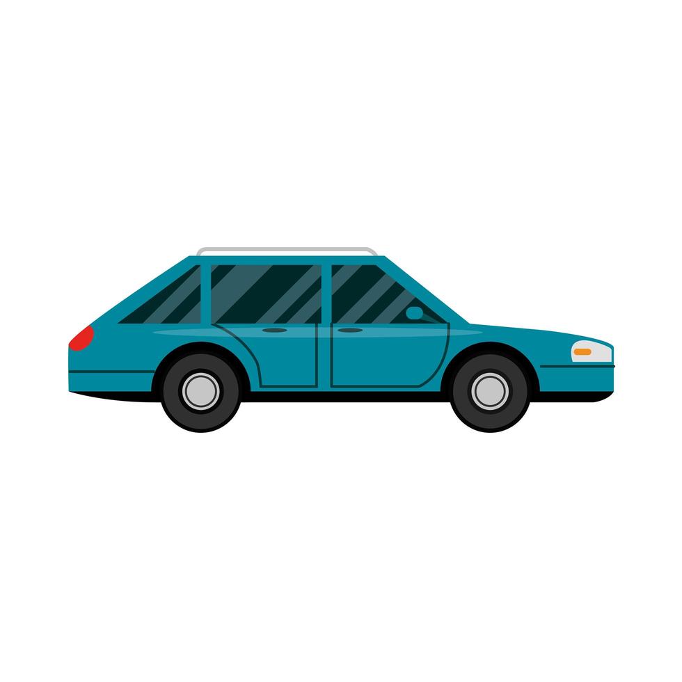 car cuv transport vehicle side view car icon vector