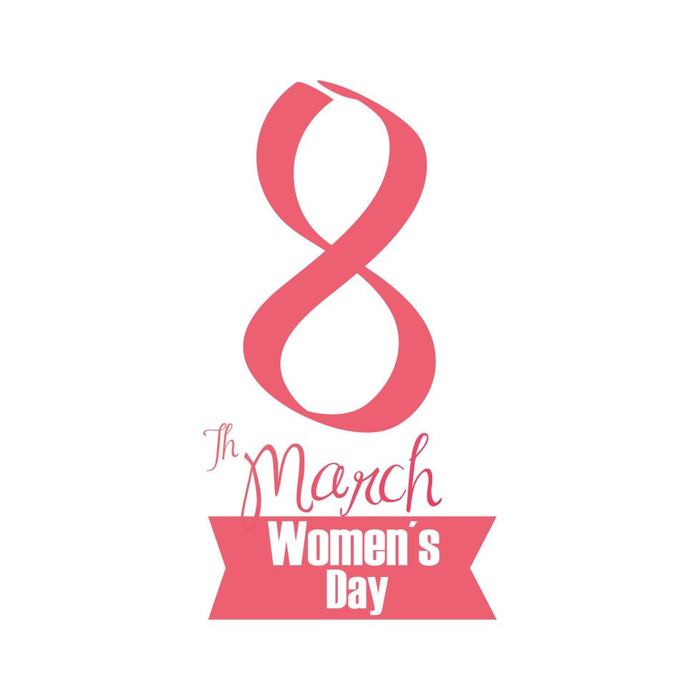 día de la mujer 8 de marzo celebración de la feminidad fondo blanco vector