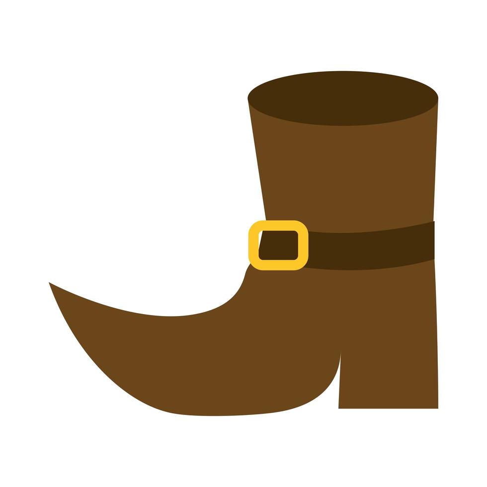 happy st patricks day leprechaun boot on flat style vector