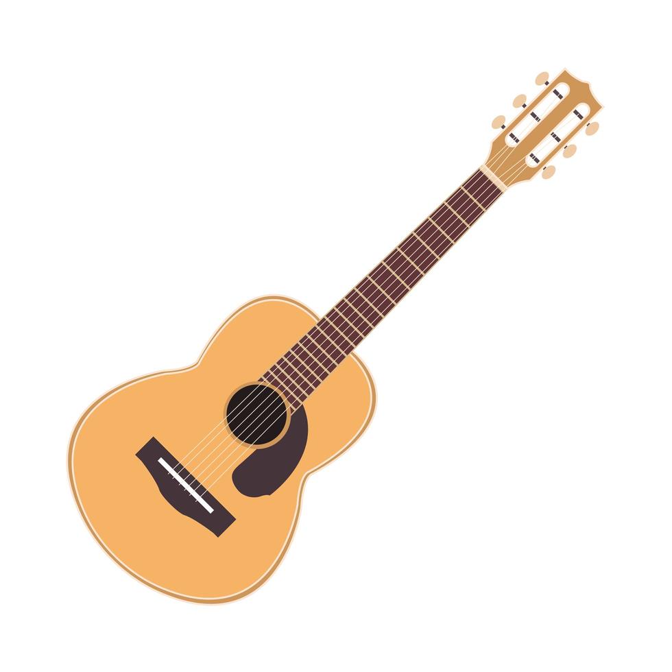 guitarra instrumento musical cuerda clasico vector