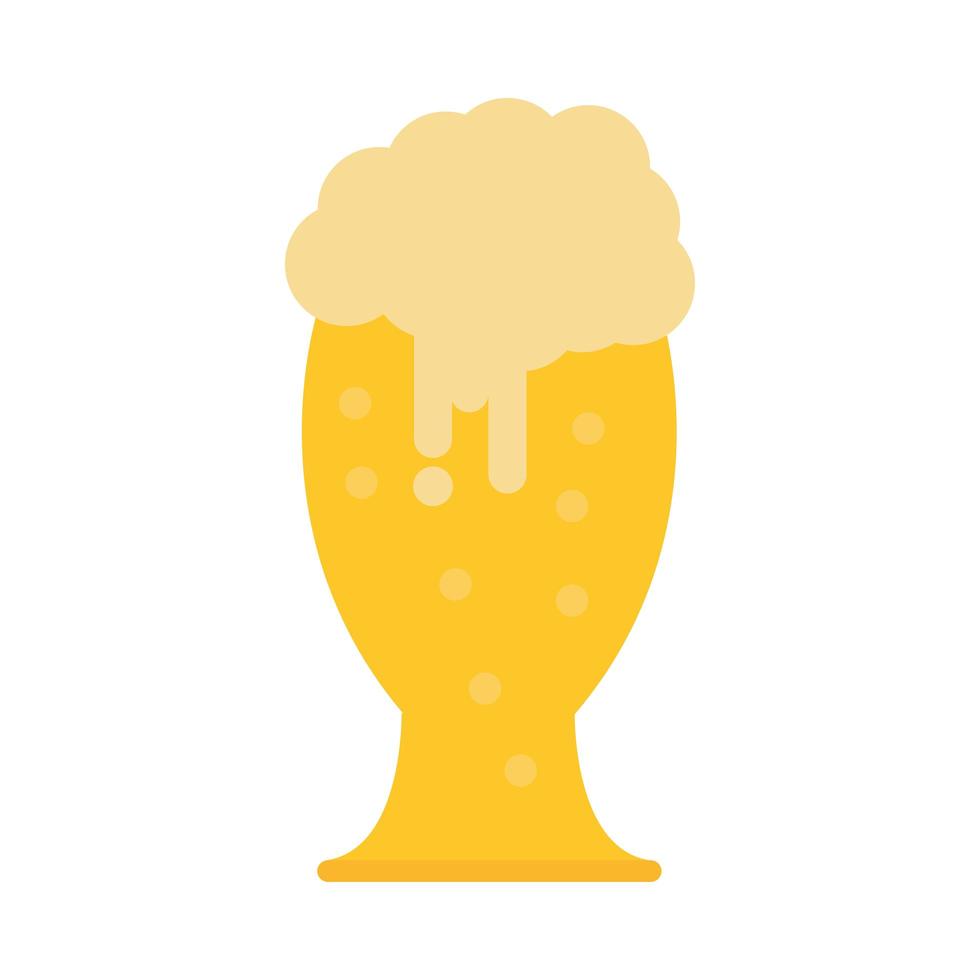 cold beer foam drink icon flat style vector