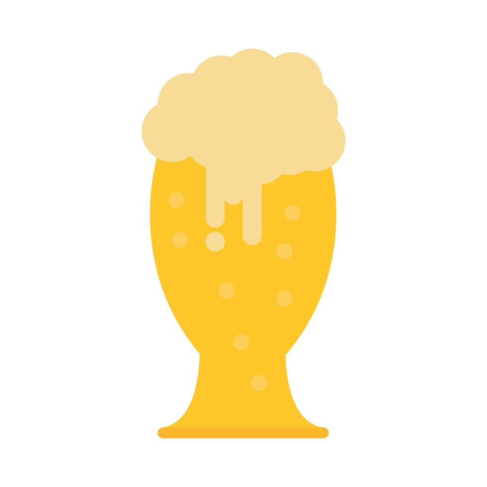 icono de bebida de espuma de cerveza fría estilo plano vector