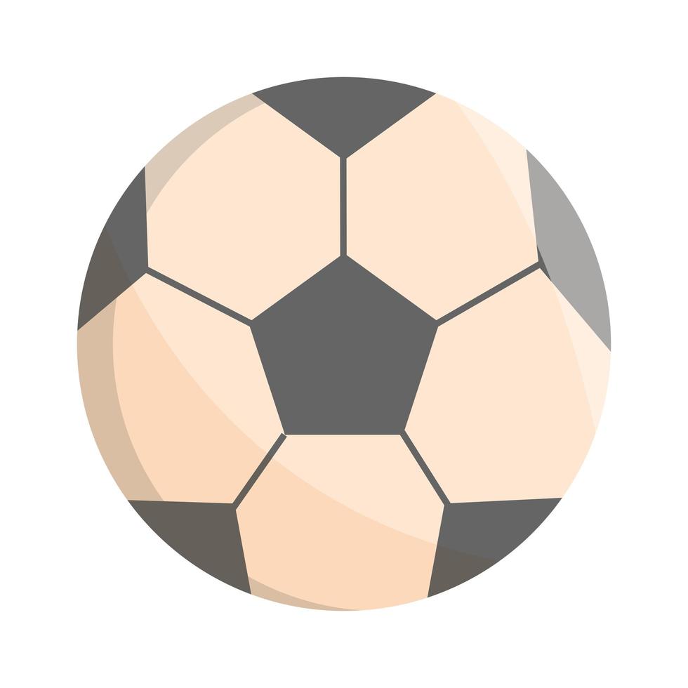 diseño plano del icono del juego del deporte del balón de fútbol vector