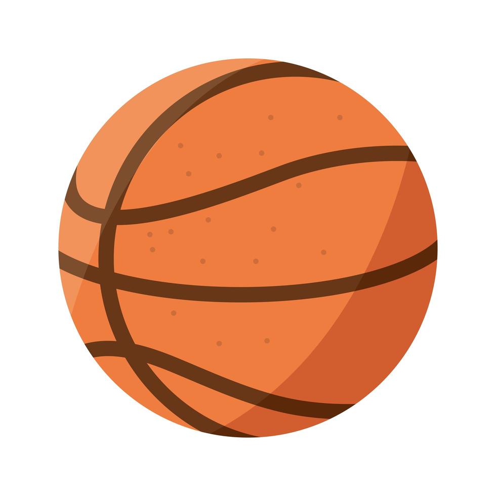 baloncesto, pelota, deporte, juego, icono, plano, diseño vector