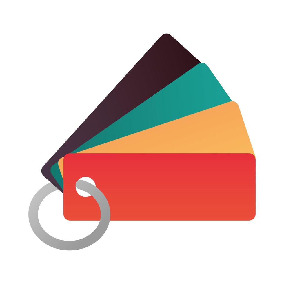 guide of paint samples construction and renovation tool icon home repair concept vector
