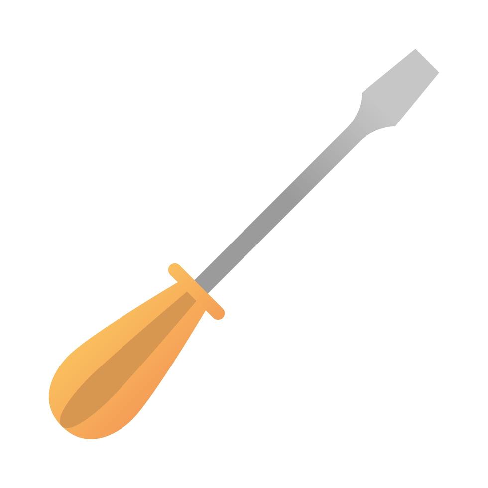 slotted common blade screwdriver construction and renovation tool icon home repair concept vector