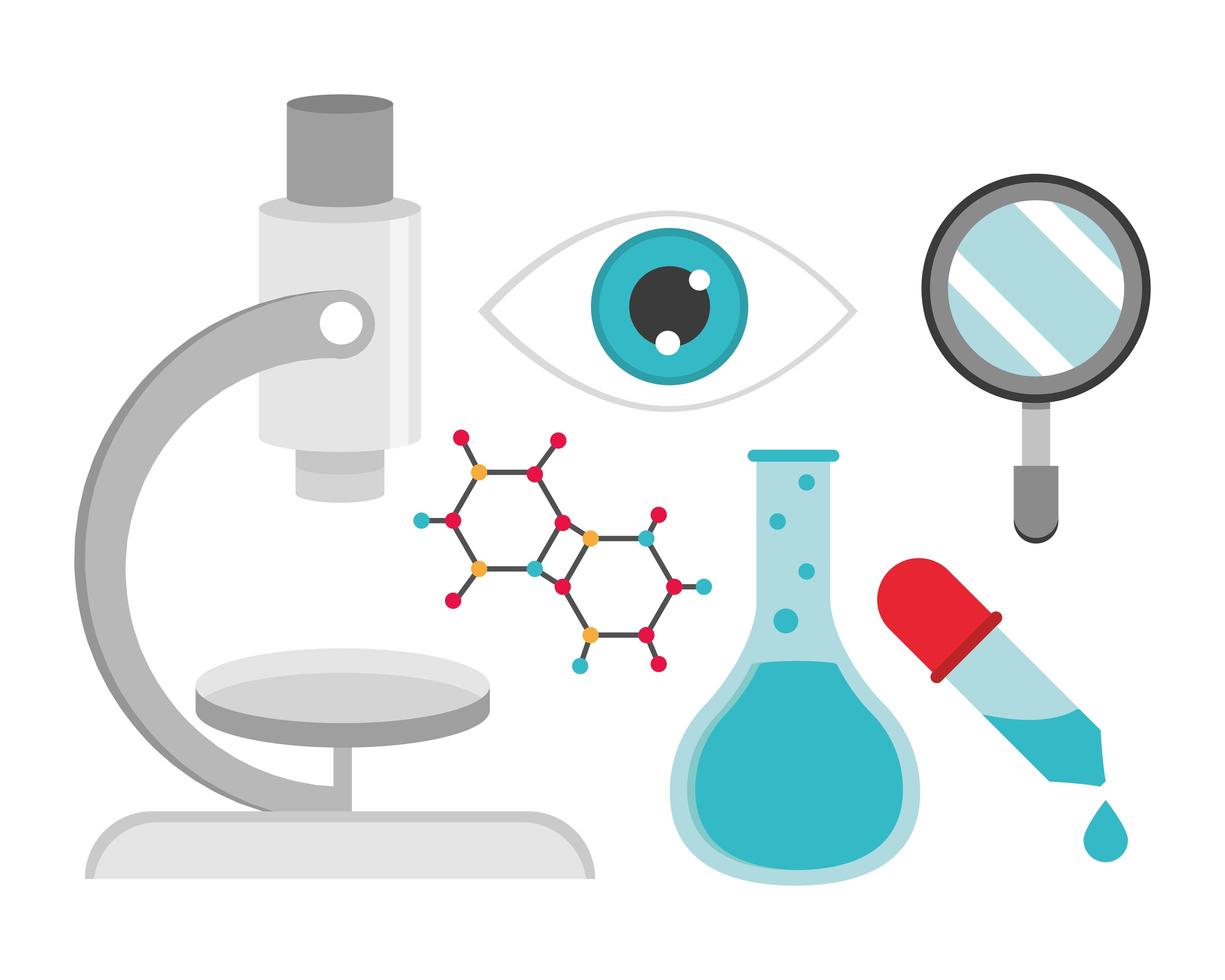 science chemistry set vector