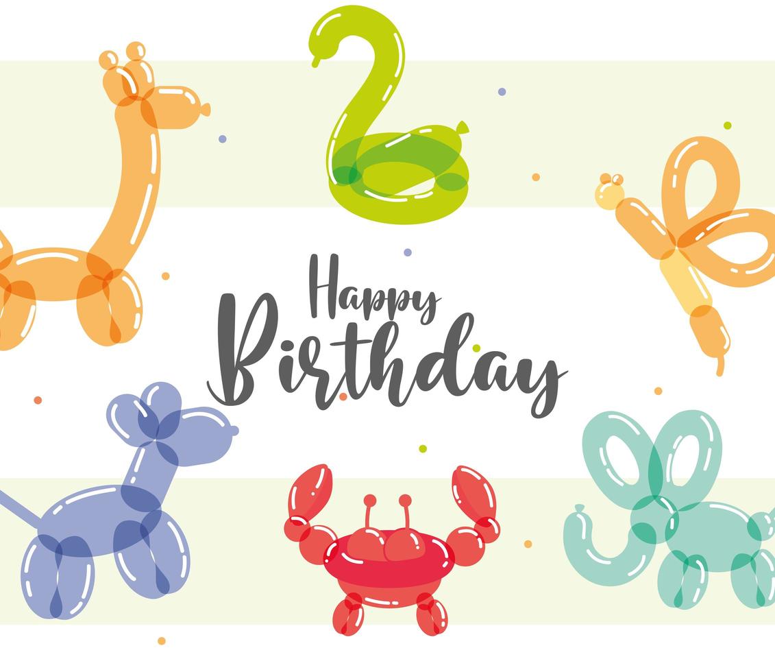 happy birthday card vector