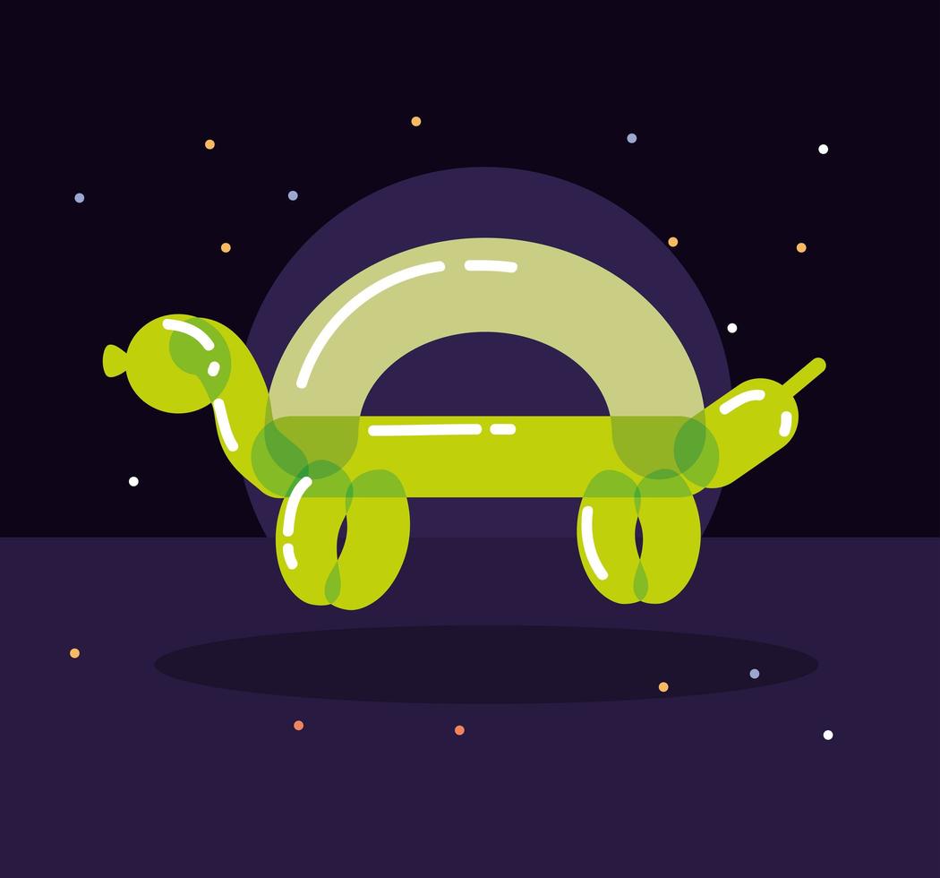 globo inflable tortuga vector