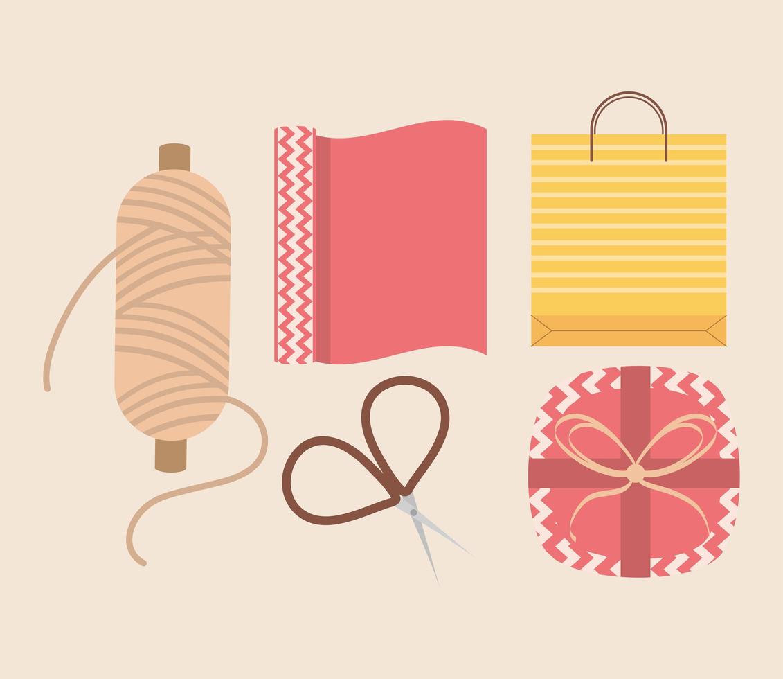 wrapping icon collection vector