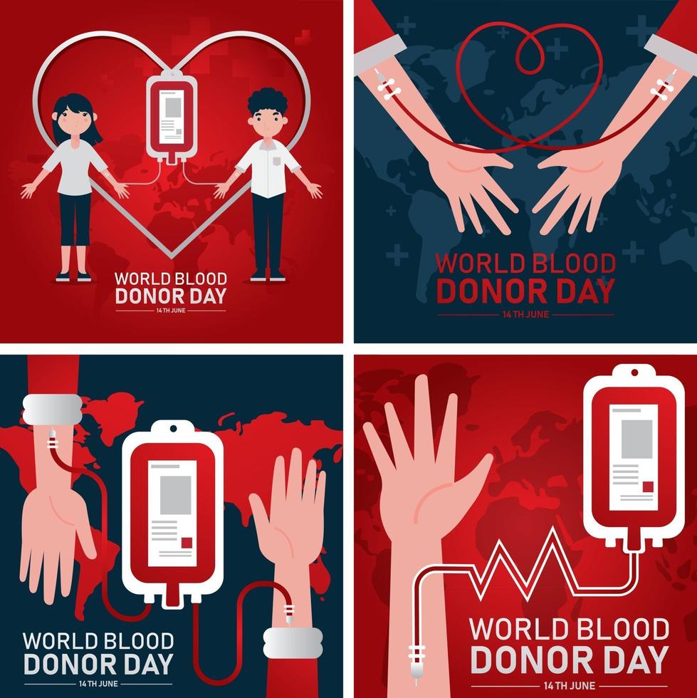 Blood Donor Card Concept vector