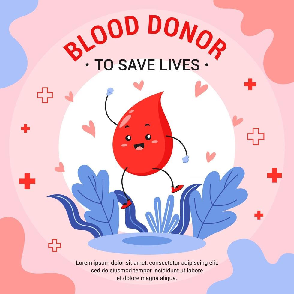 Blood Donor Activism Campaign Poster vector