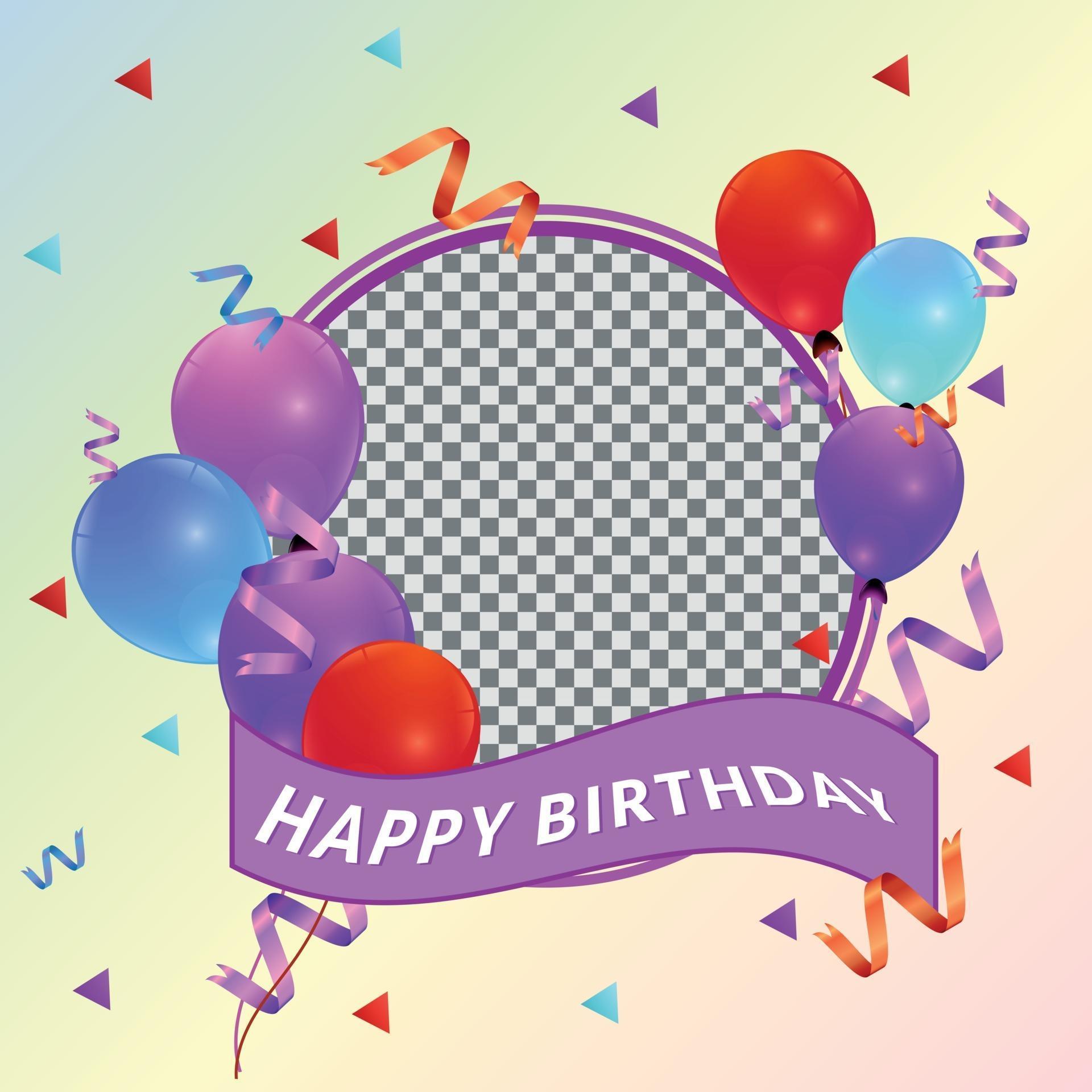 Happy Birthday Frame For Social Media Post Template Vector Art At Vecteezy