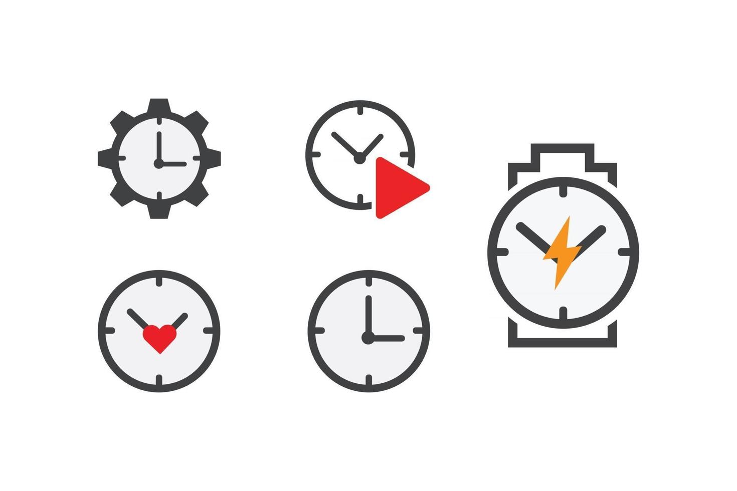 time icon flat design style vector