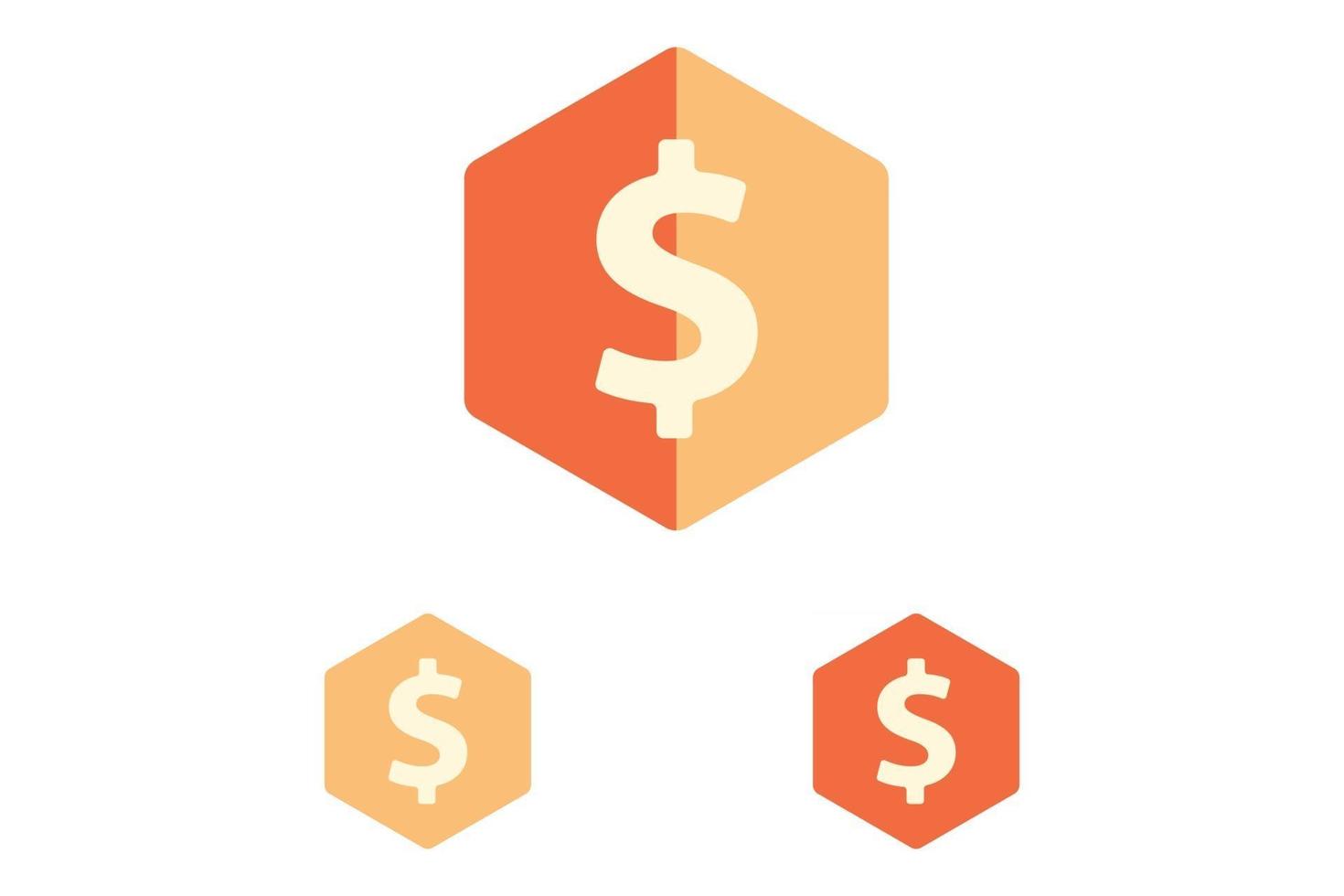 money dollar vector icon in flat design style