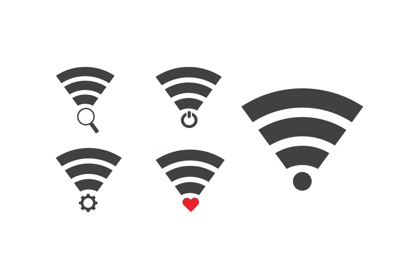 icono de wifi estilo de diseño plano vector