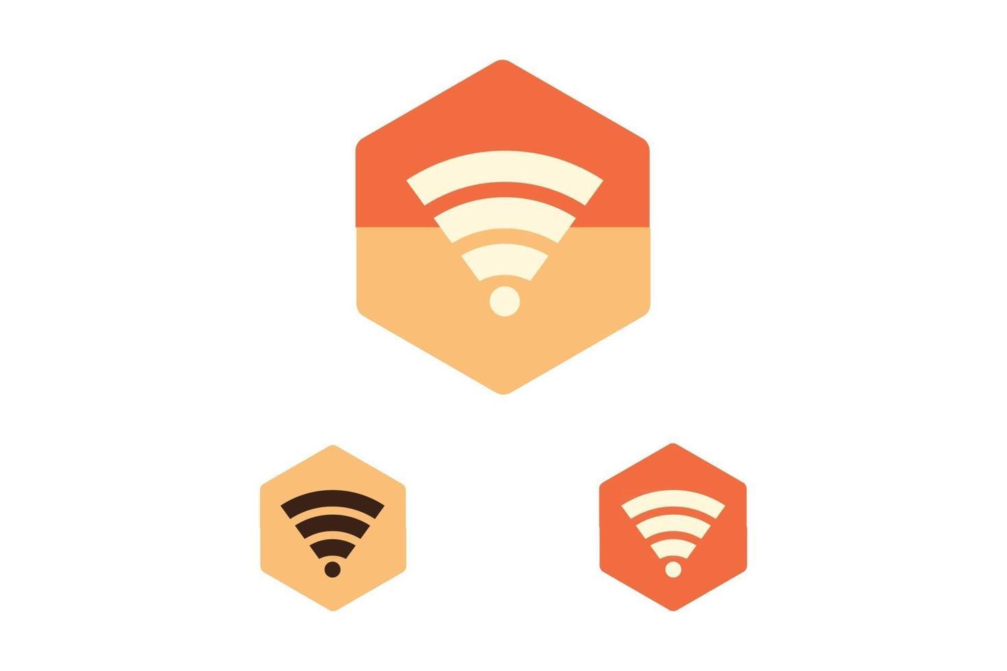 wifi icon in flat design style vector icon button