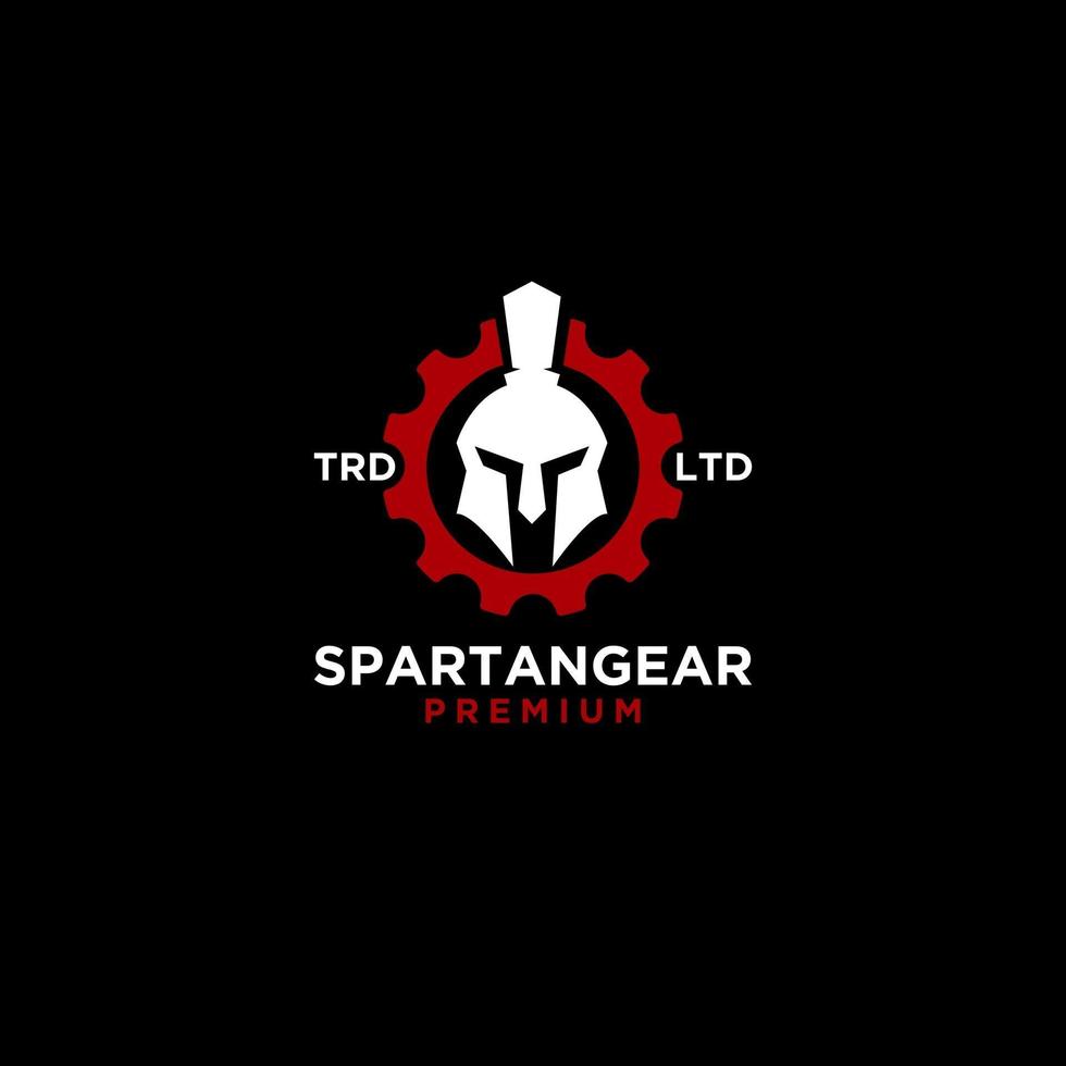 sparta gear logo icon illustration Premium vector