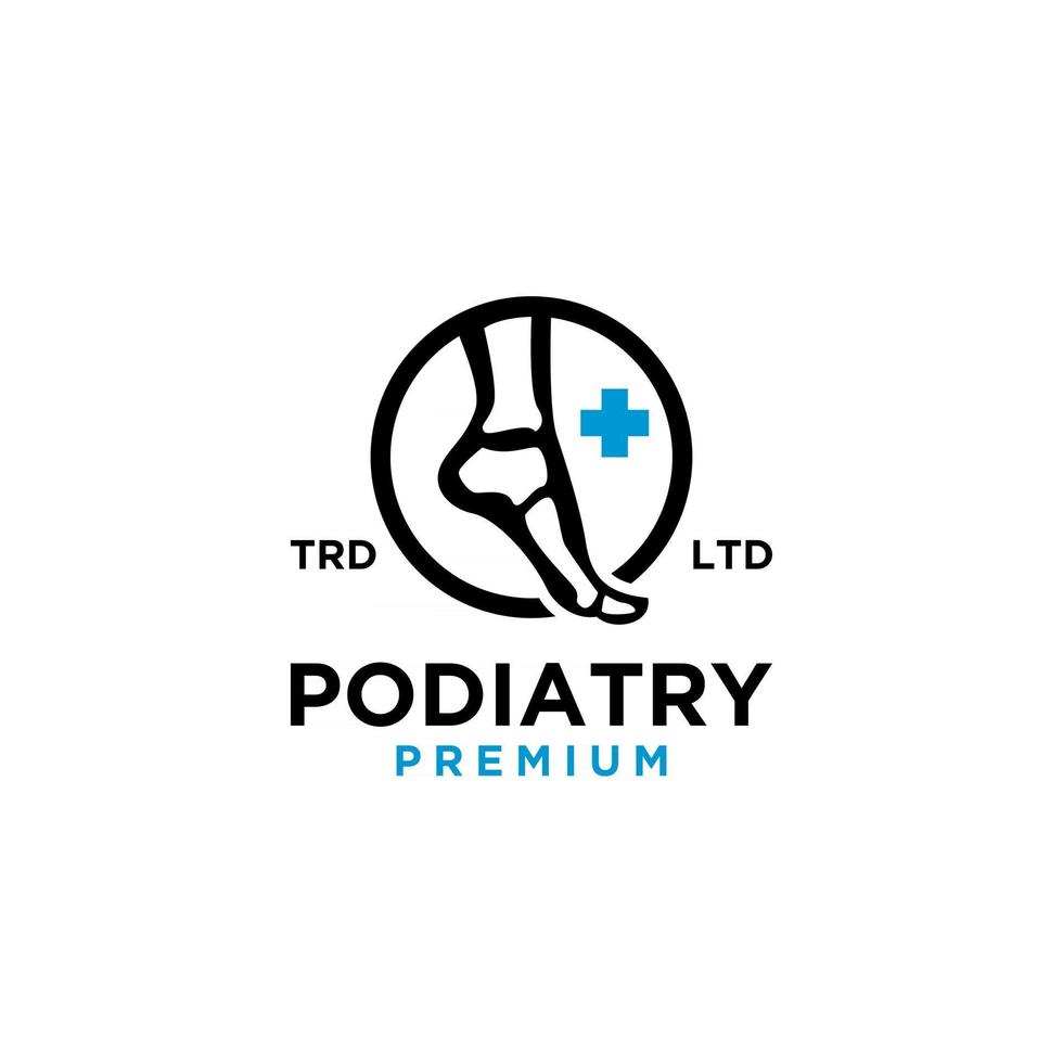 podiatry vintage logo icon illustration Premium vector