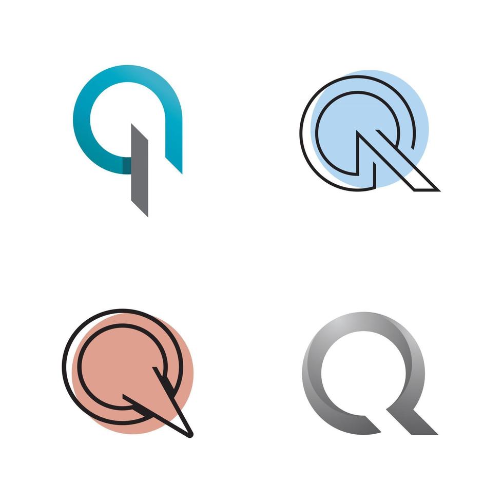 Plantilla de diseño de icono de logotipo letra q vector