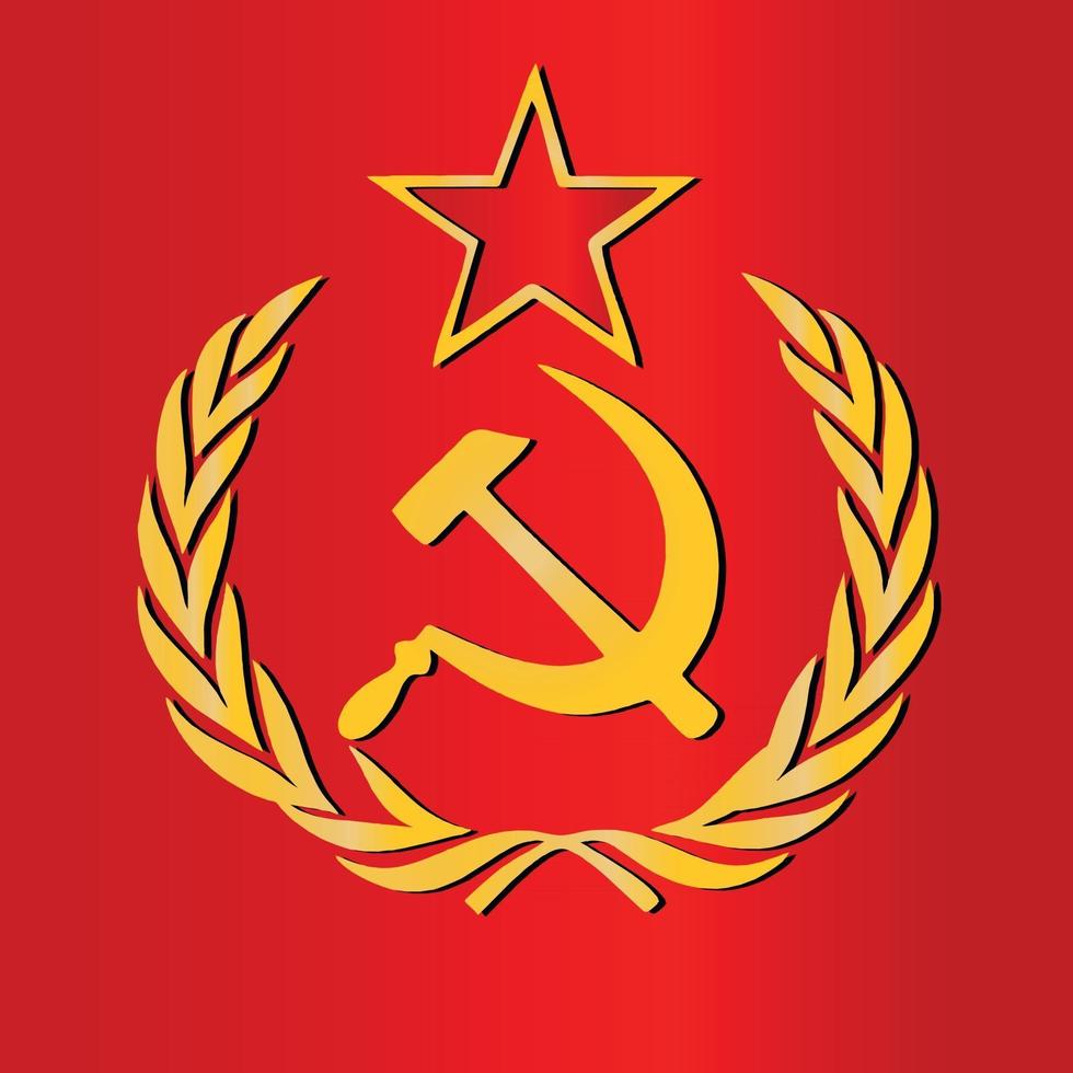 RUSSIA EX COUNTRY FLAG SOVIET UNION USSR COMMUNIST RED ARMY SYMBOL ICON LOGO vector