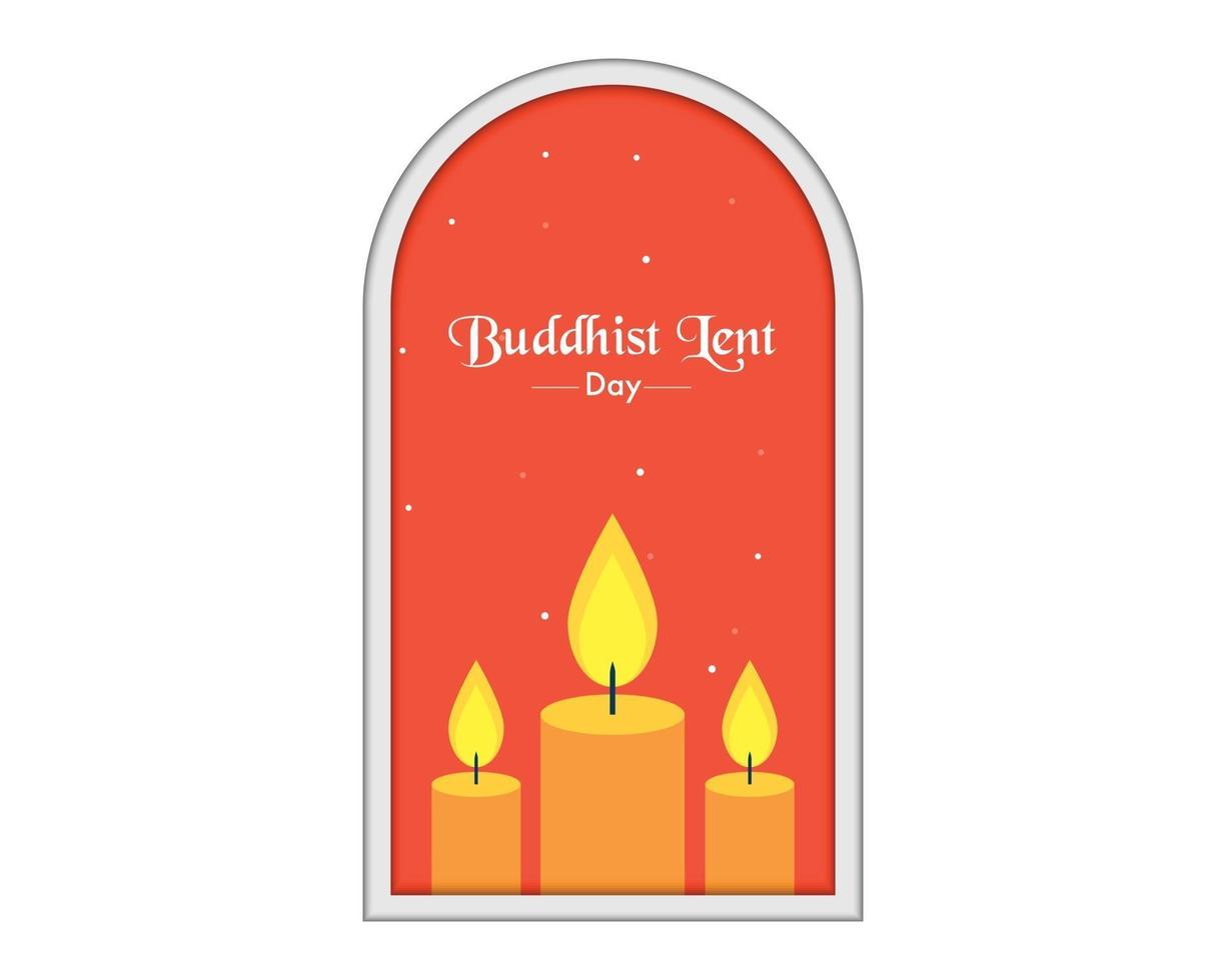 Buddhist Lent Day Simple Paper vector