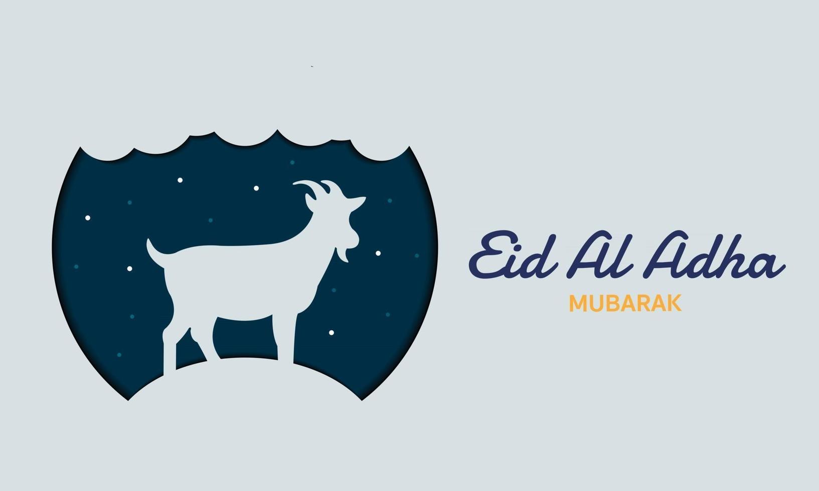 Papercut Eid Al Adha Vector