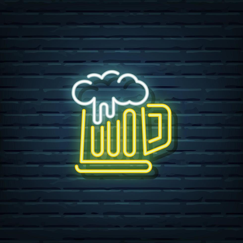 Beer Neon Sign vector