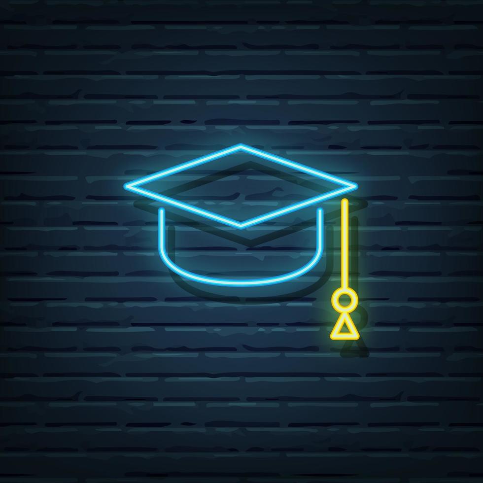 Graduation Neon Sign vector