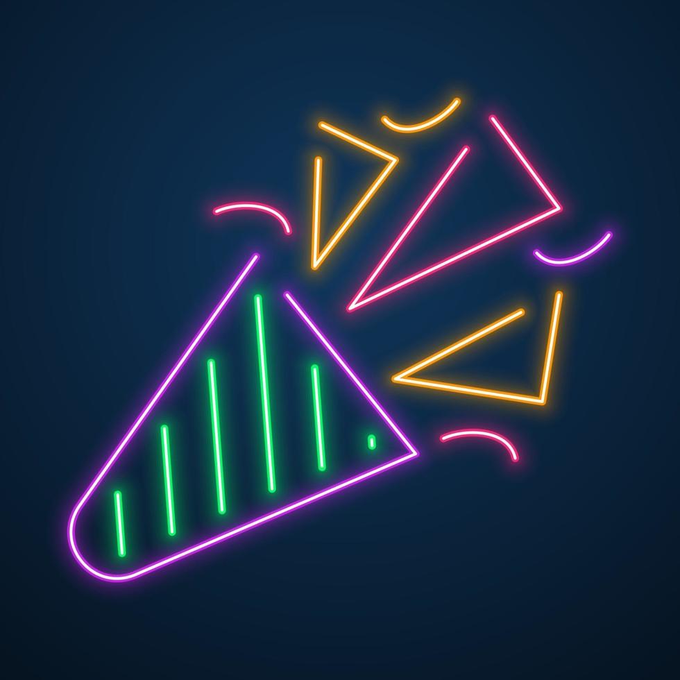 neon light gift party vector