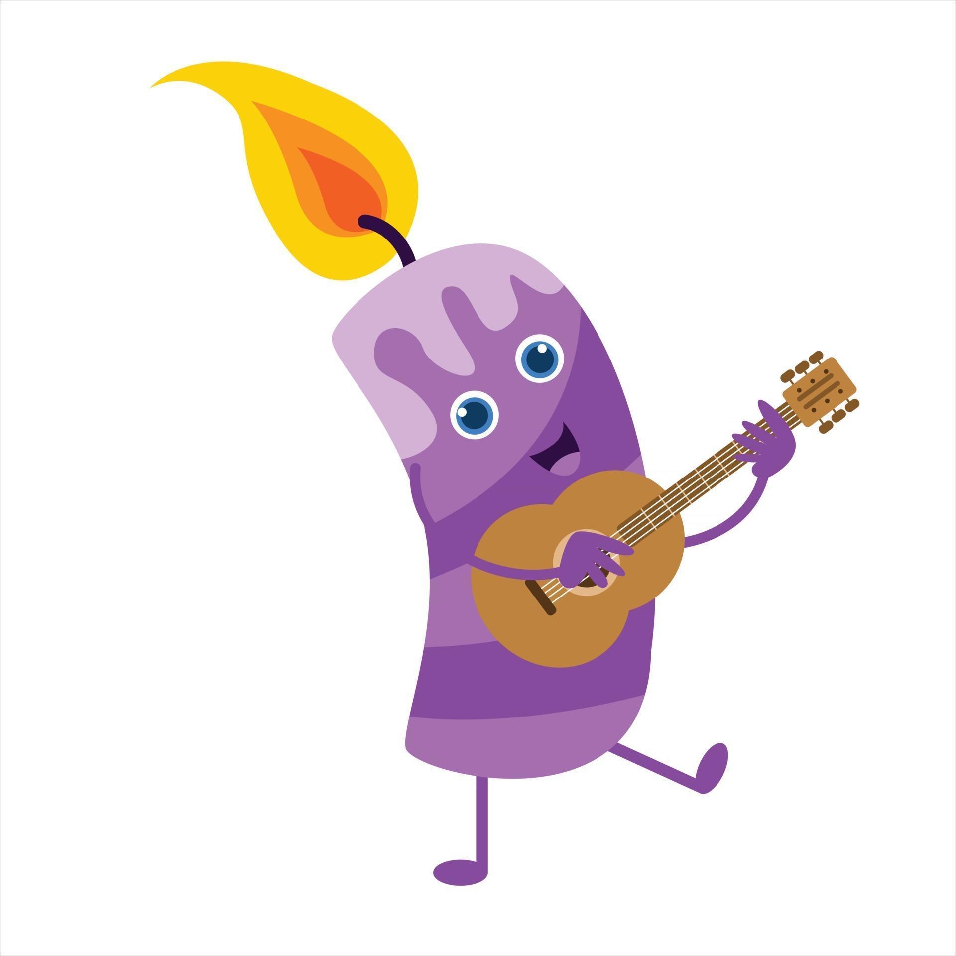 cute candles character vector template design illustration 2497595