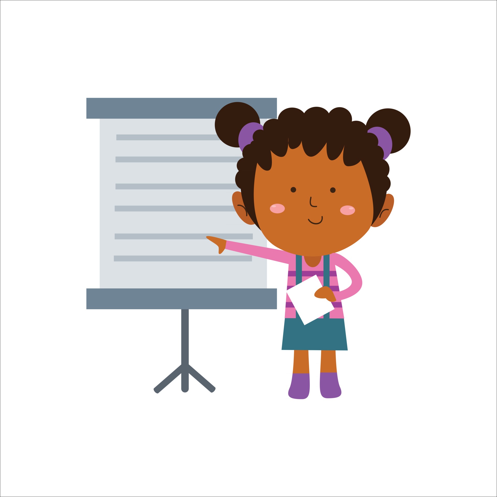 Kid Presentation Character Flat Cartoon Vector Template Design Illustration  2497692 Vector Art at Vecteezy