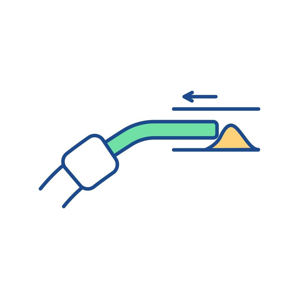 procedimiento de microsucción icono de color rgb vector