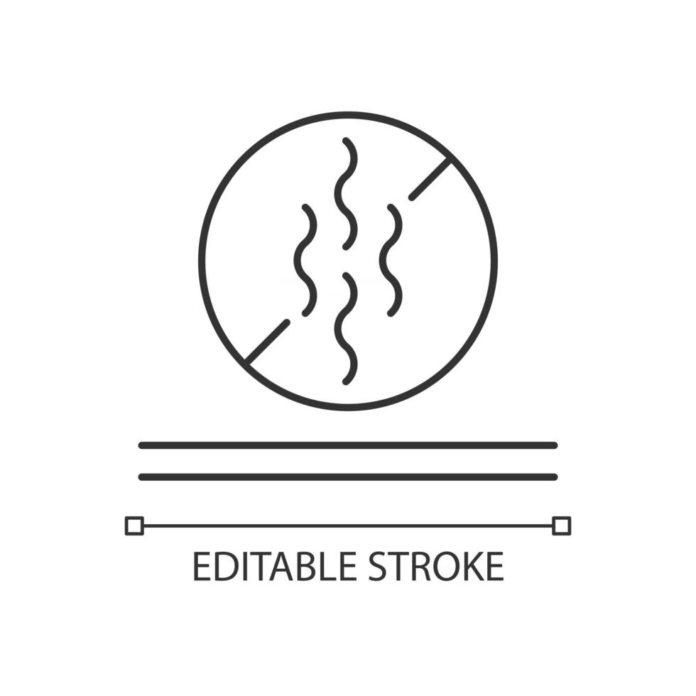 Odor resistant textile feature linear icon vector